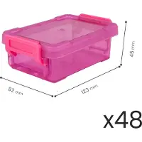 Iris Hobby Craft Box LLB-8 - Kunststof - Roze - 48 Stuks