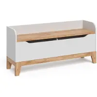 VitaliSpa Malia Speelgoedkist – 107.2 x 50 cm met zitting Wit/Kunstnijverheid