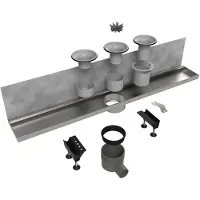 Easy drain Easydrain Multi Wall douchegoot 100 cm. zijuitloop zonder rooster Rvs