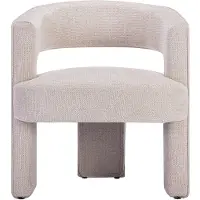 Vente-unique Fauteuil in beige textuurstof FONTANOVA