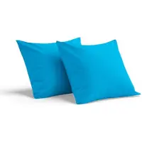 Kasteel - Kussenslopen - 60x70 cm - FelBlauw - 100% Katoen - Set Van 2 Stuks