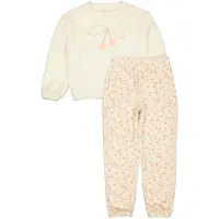 Quapi pyjamaset met all over print ecru/oranje Meisjes Polyester Ronde hals - maat 104