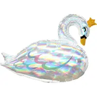 Amscan Folieballon Supershape Iridescent Swan 73 Cm