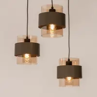 Lumidora Hanglamp 75525 - EIXAMPLE - 3 Lichts - E27 - Bruin - Metaal - ⌀ 40 cm