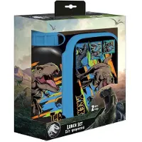 Jurassic Park Jurassic World Lunch Set – Lunchbox + Drinkfles – Kids Lunchset - Schoolset - Broodtrommel