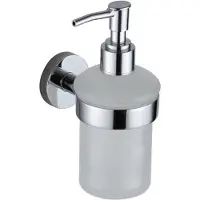Eisl Zeepdispenser - Glas - om te lijmen of te schroeven - Chroom