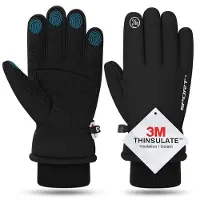 BOTC Fietshandschoenen Windproof/Waterproof - Handschoenen Met Touchscreen - M - Zwart