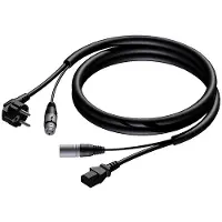 Procab CAB400 Basic schuko & XLR female - euro & XLR male 10 m