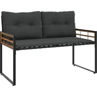 vidaXL Houten opbergbank met laden, 114 x 55 x 77 cm, lichtgrijs, rechthoekig