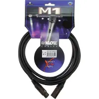Klotz M1 MIC CABLE BLACK 5M XLR 3P. F/M NEUTRIK MP BRASS
