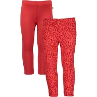 Blue Seven - 2 PACK Leggings - Biologische katoen - Effen Rood - Rood met figuurtjes - Maat 98