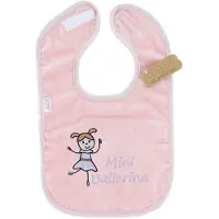 Vib - Slabber 'Mini Ballerina' rose smoke - Babykleertjes - Baby cadeau - zwangerschap aankondiging - geboorte cadeau