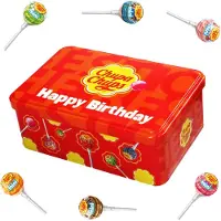 Chupa Chups Best of Mini candy collection box "Happy Birthday!" - lollies in verschillende smaken - 70 stuks - lolly - geschenkdoos - snoepcadeau - 420g