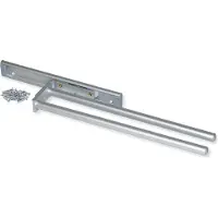 Emuca Handdoekenrek verlengbaar, 2 armen, 440 mm, Aluminium, Mat geanodiseerd