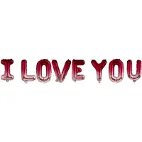 Folat - Folieballonnen set I Love You - Valentijnsdag versiering - Valentijnsdag cadeau - valentijnsdag