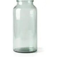 Hakbijl Glass Melkbus Bloemenvaas - Transparant - cilinder - gerecycled glas - D22 x H42 cm