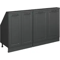 Vicco Keukenkast voor schuine wand R-Line Antraciet landhuis 140 cm Set van 2, Model 58132