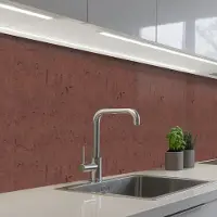 KitchenYeah Keuken achterwand 300x60 cm - Spatscherm zelfklevend Roest - Rood - Muur - Muurbeschermer - Spatwand fornuis