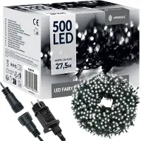 Springos Kerstverlichting | 27,5 m | 500 LED | Koud Wit | 8 Lichtfuncties