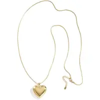 Yehwang Lange Halsketting Hart Hanger - Goudkleurig - Kleurvast Stainless Steel - 80 cm + 5 cm