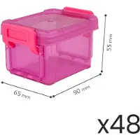Iris Hobby Craft Box LLB-6D - Kunststof - Roze - 48 Stuks