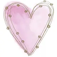 Maki 40 Servetten - Pastel Roze Hart op een witte achtergrond - 33 x 33 cm - 3-Laags -