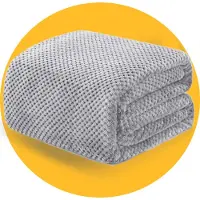 Pasper Fleece deken 150 x 200 cm - Grijs - 230 GSM - Wafelstructuur voor extra warmte - Zachte plaid voor bank, bed en decoratie