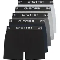 G-Star Heren boxershorts trunks maize 5-pack mulitpack zwart/grijs/wit/blauw