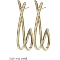 Vibe - Criss Cross - goud - oorsteker- juweel - geschenk - lang