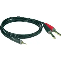Klotz CABLE Y BLACK 6M MINI JACK 3P - 2X JACK 2P GOLD CONTACT