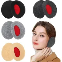 LONGZIMING -4 stuks Oorkappen – Warme Winter Oorwarmers van Pluche – Winddichte Oorbeschermers voor Fietsen, Wandelen, Werken en Outdoor Activiteiten