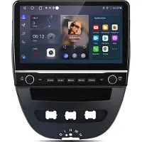 Hexinex Quad-Core autoradio Geschikt voor Peugeot 107, Toyota Aygo, Citroën C1 (2005-2014) - Draadloos CarPlay, Android Auto, multimediaspeler, Mechanische knoppen, 2GB+64GB