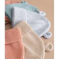 Artg Organic Baby Bear Beanie - GEBORDUURD MET NAAM - Dusty Turqouise - 6 tot 12 maanden