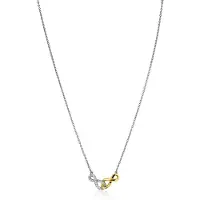Zinzi zilveren fantasie ketting met aan elkaar verbonden Infinity tekens 42-45cm ZIC2649