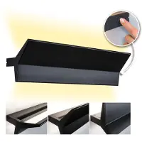 Paulmann Wandlamp Stine, dimbaar, zwart, Woon-/ Eetkamer, Aluminium, Modern, wandlamp