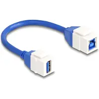 DeLOCK USB-A Keystone module - USB-B Keystone module | USB3.0 5 Gbps | wit | 0,20 meter