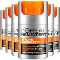 L'Oréal L’Oréal Paris Men Expert Hydra Energetic hydraterende dagcrème - 6 x 50 ml - Multiverpakking