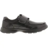 Hush puppies Teenvriendelijke School schoenen Hector Leer zwart