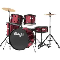 Stagg TIM122B WR vijfdelig drumstel incl. hardware en bekkens