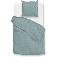 Zohome Zo Home Dekbedovertrek Katoen Satijn Linea di Satinado - drizzle green 140x200/220cm