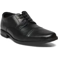 Clarks Clarksvoor mannen. 26162012 Howard Cap Leren Schoenen zwart (41.5), Leer, Plat, 1 tot 3 cm, Veters, Casual, Feest, Klassiek