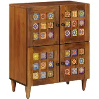vidaXL Dressoir Walnotenhout 60 x 33 x 75 cm Massief Mango Hout