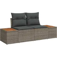 vidaXL Tuinbank Set 13 st 12-Aantal zitplaatsen Grijs