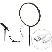 QAZQA Prikspot zwart 60 cm incl. LED oplaadbaar en solar IP65 - Adalind