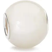 Trollbeads kraal TSTBE-00017 Ronde Witte Maansteen