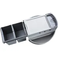Hailo Inbouw Afvalemmer Rondo Grijs/zwart 48,5l