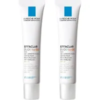 La Roche-Posay Effaclar Duo+ SPF30 Dagcrème - voor Vette, Onzuivere Huid met Neiging tot Acne - Voordeel bundel 2x 40ml
