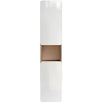 Vente-unique Badkamerkolom, naturel en wit - L35 x B32 x H170 cm - ARUBA