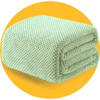 Pasper Fleece deken 150 x 200 cm - Groen - 230 GSM - Wafelstructuur voor extra warmte - Zachte plaid voor bank, bed en decoratie