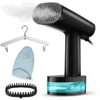 Vapore Kledingstomer - Handstomer 1640W - met Inklapbare Hanger & Opbergtas - Stoomapparaat 360ML - Steamer voor Kleding en Meubilair - 2.5m Snoer - Travel Kit